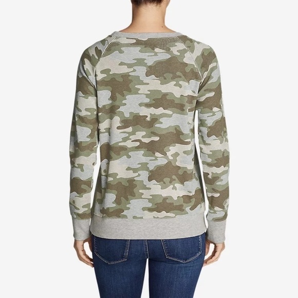 Eddie Bauer Legend Wash Crewneck Sweatshirt Allover Camouflage Print Size Small - Picture 2 of 15